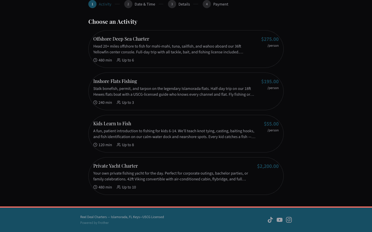 Voyager template — Reel Deal Charters